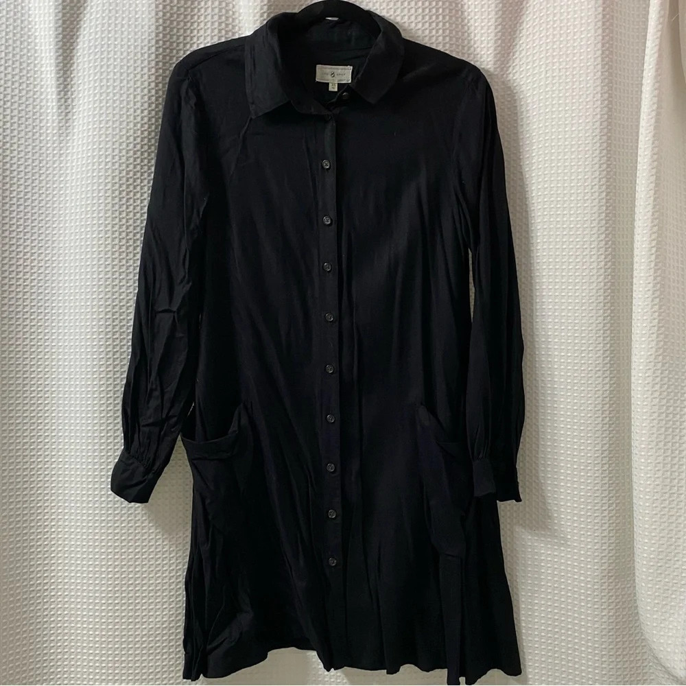 NWOT L&G Collared Button Up Long Sleeve Mini Dress